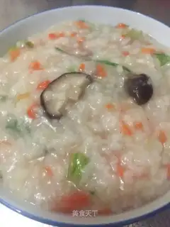 Vegetable thin meat congee