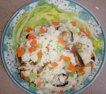 Fresh mushroom fried rice