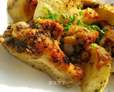 Greek lemon potato chicken