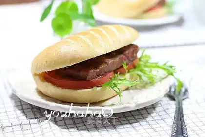 Panini steak sandwich