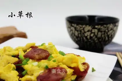 Egg fried sausage