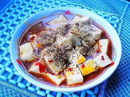 Precious red oil tofu