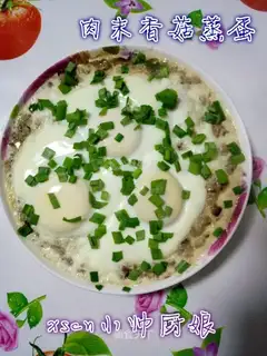 Meatloaf mushrooms steam eggs