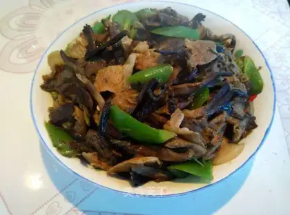 Mushroom fried meat