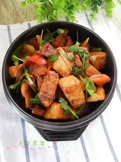 A tofu for a dry pan