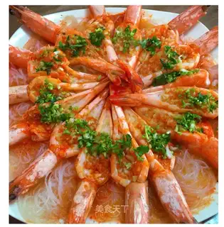 Garlic fan to shrimp