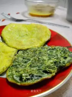 Omeled eggs with wolfberry sprouts