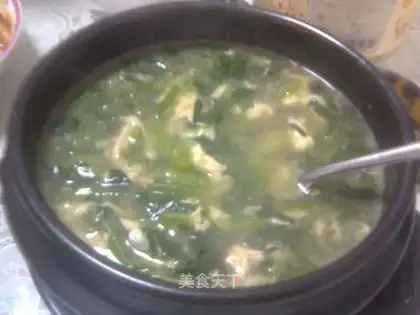 Spinach egg soup