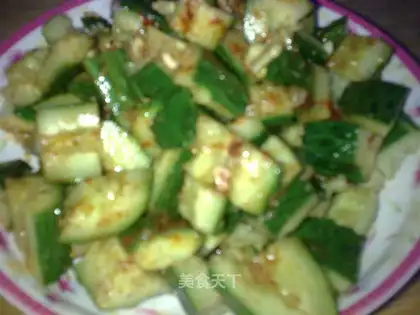 Usually patting cucumbers