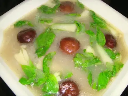 Mushroom vermicelli soup