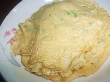 Spiced chopped green onion egg cake