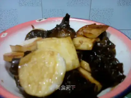 stir-fried yam with black fungus