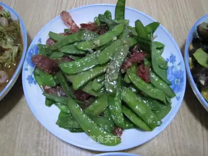 stir-fried peas with wax