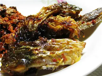 Pan-fried pickled fish