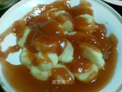 Yuzi tofu in tomato sauce