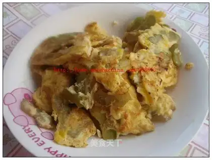 Balsam pear fried eggs