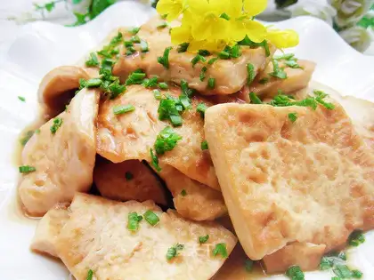 Tofu in oyster sauce