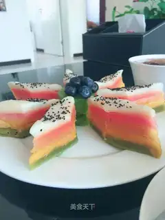 Rainbow rice cake