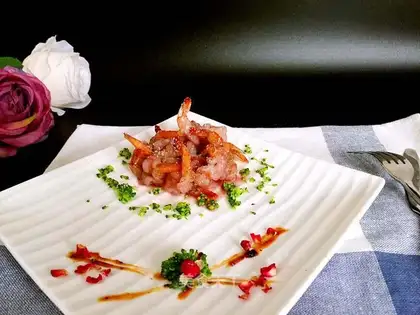 Red lemon shrimp