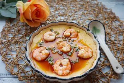 Shrimp steamed eggs