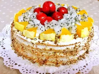 Fruit chocolate cake