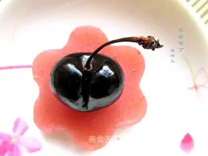 Pink strawberry jelly