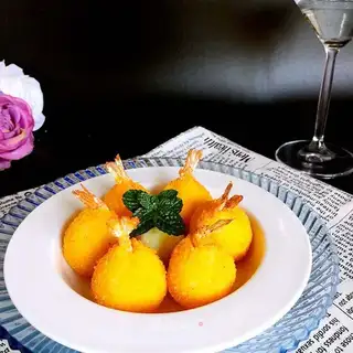 Potato mashed shrimp