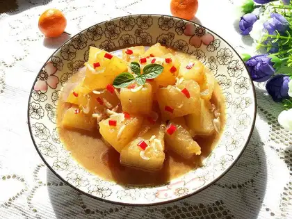 Shrimp-skin-burning melon