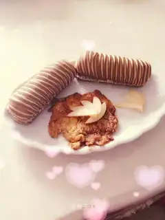 Bread and ham sausage banana