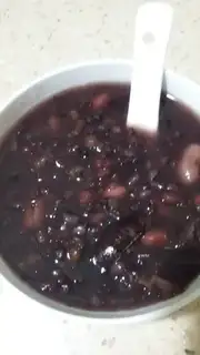 He's got the black rice congee