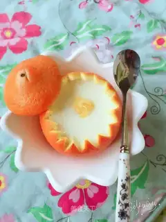 Orange ginger on milk