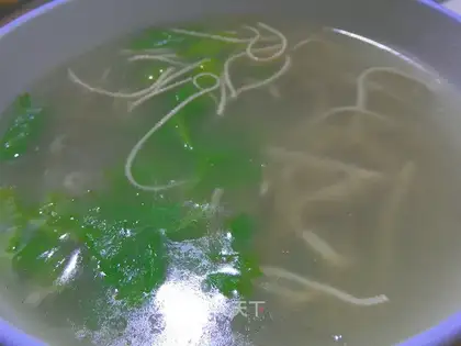 Sour bean silk soup