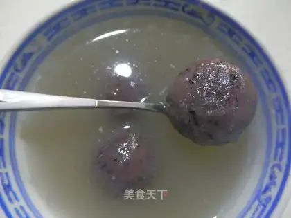 Purple rice soup