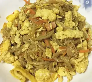 Scrambled duck eggs