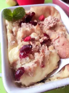 Egg cream oatmeal toast pudding