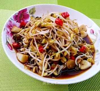 The green bean sprouts
