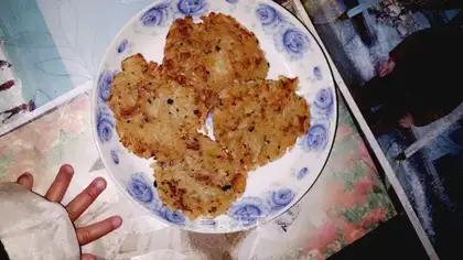 Egg leftover pancakes