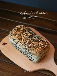 Spicy, black, sesame toast