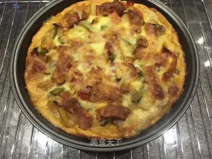 Mushroom bacon pizza