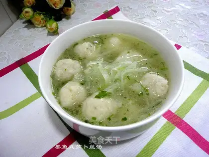 Squidball radish soup
