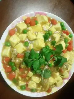 Curry clams and tofu