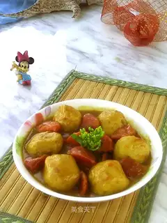 Curry fishballs