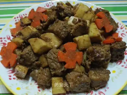 Black pepper beef fried abalone mushroom