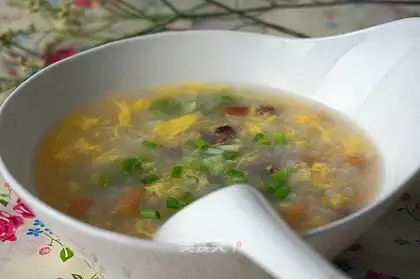 Beef egg porridge