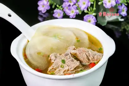 Cow radish soup