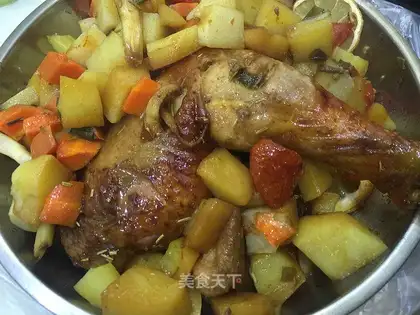 Roast chicken in an electric oven