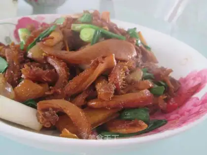 Red burning cow belly