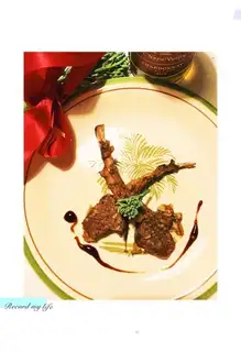 Black pepper garlic roast lamb chops