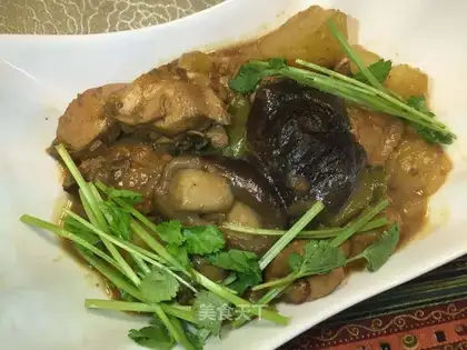 Potato mushroom chicken