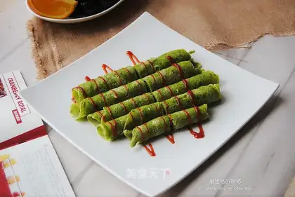 Spinach egg rolls
